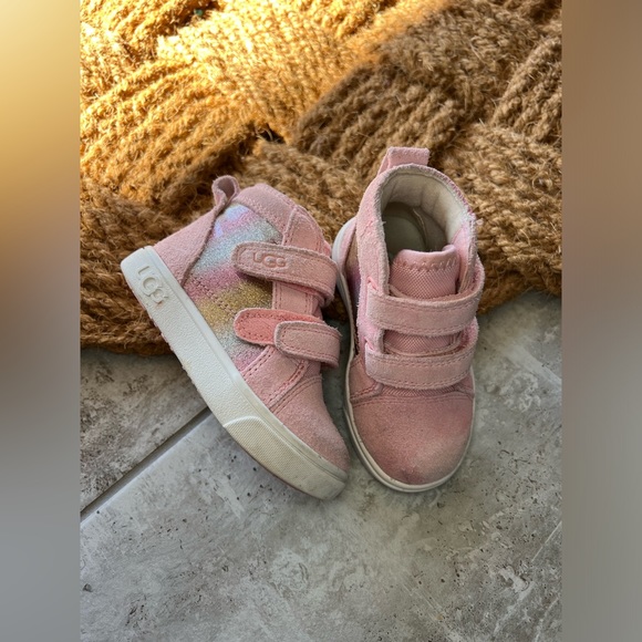 PINK RENNON GLITTER TODDLER VELCRO SNEAKERS - Picture 2 of 6